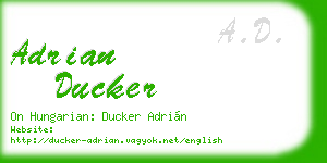 adrian ducker business card